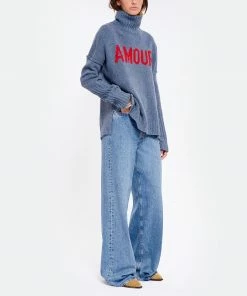 ZADIG & VOLTAIRE Pull Alma Amour Laine Bleu Denim -Boutique MAJESTIC FILATURES unnamed file 782