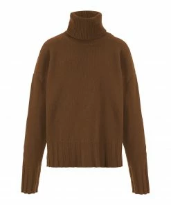 MADE IN TOMBOY Pull Ely Col Roulé Laine Camel