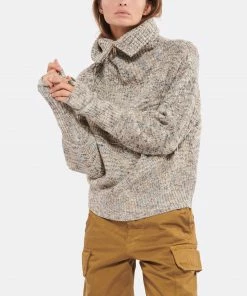 MES DEMOISELLES Pull Jerry Laine Col Montant Gris -Boutique MAJESTIC FILATURES unnamed file 808