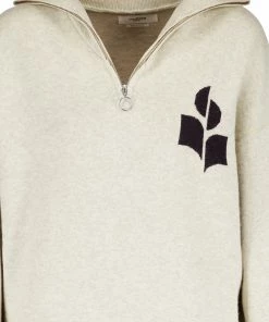 ISABEL MARANT ÉTOILE Pull Azra Coton Gris Clair -Boutique MAJESTIC FILATURES unnamed file 825