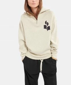 ISABEL MARANT ÉTOILE Pull Azra Coton Gris Clair -Boutique MAJESTIC FILATURES unnamed file 826