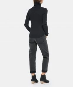 MAJESTIC FILATURES Tee-shirt Col Roulé Coton Noir -Boutique MAJESTIC FILATURES unnamed file 839