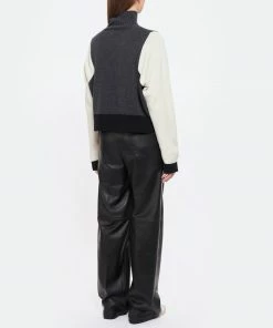 MAJESTIC FILATURES Pull Col Montant Laine Cachemire Anthracite Chiné -Boutique MAJESTIC FILATURES unnamed file 852