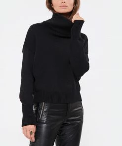 ROBERTO COLLINA Pull Col Roulé Laine Noir -Boutique MAJESTIC FILATURES unnamed file 884