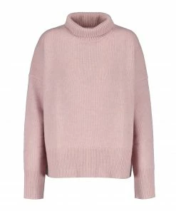 VANESSA BRUNO Pull Col Roulé Malo Laine Rose Poudré