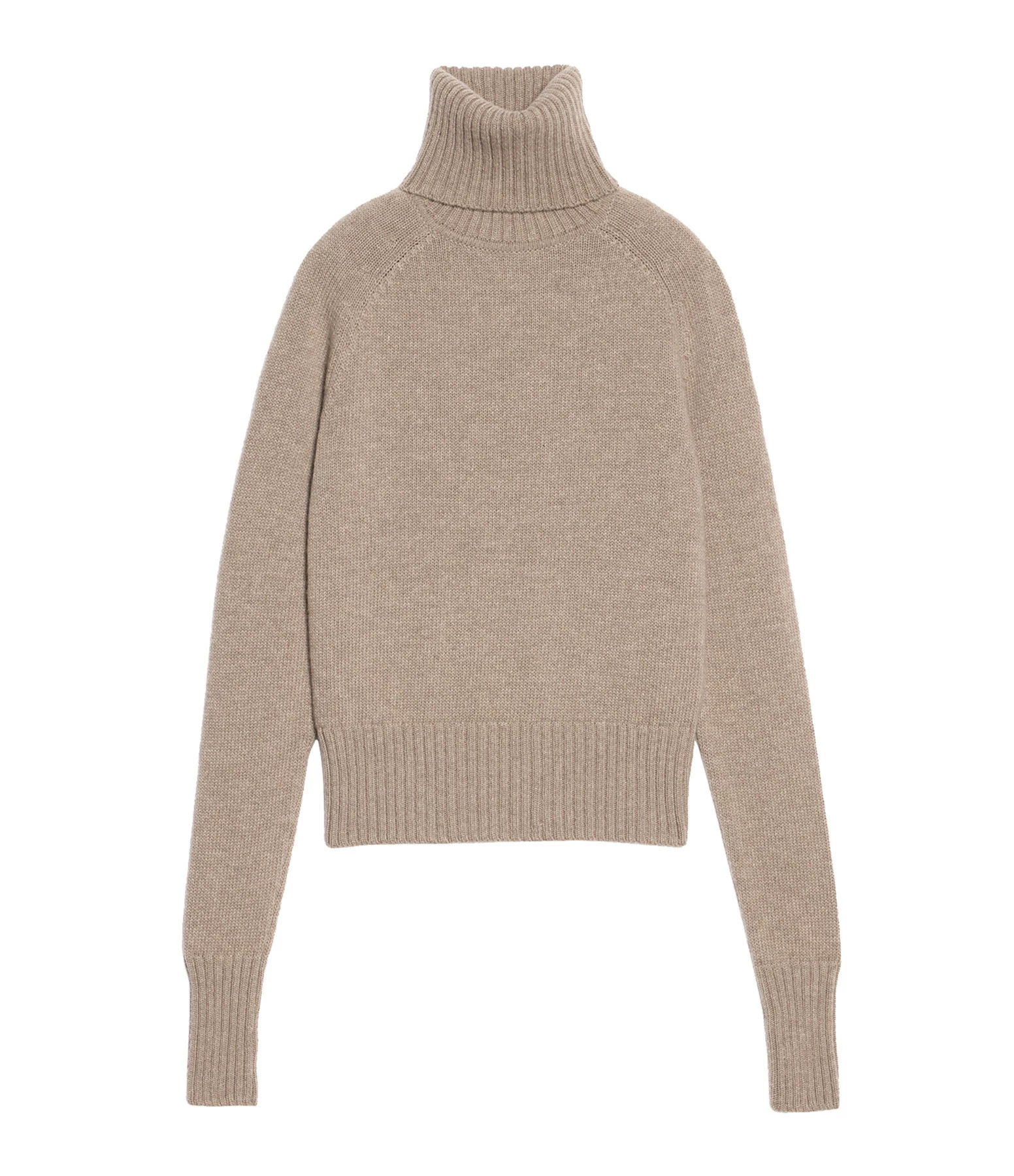 AMI PARIS Pull Col Roulé Laine Beige 3 AMI PARIS Pull Col Roulé Laine Beige