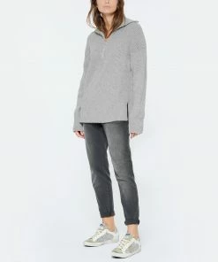JEANNE VOULAND Pull Gabor Zipper Laine Gris -Boutique MAJESTIC FILATURES unnamed file 916