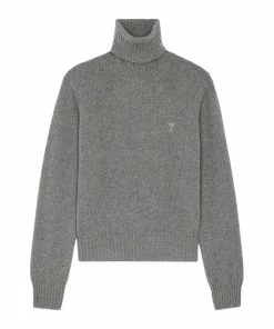 AMI PARIS Pull Oversize Ami De Cœur Cachemire Gris