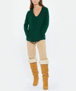 IDA DEGLIAME Pull Mon Hoodie Chérie Cachemire Vert Chrome -Boutique MAJESTIC FILATURES unnamed file 995