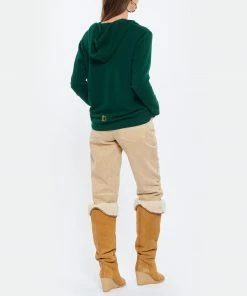 IDA DEGLIAME Pull Mon Hoodie Chérie Cachemire Vert Chrome -Boutique MAJESTIC FILATURES unnamed file 996