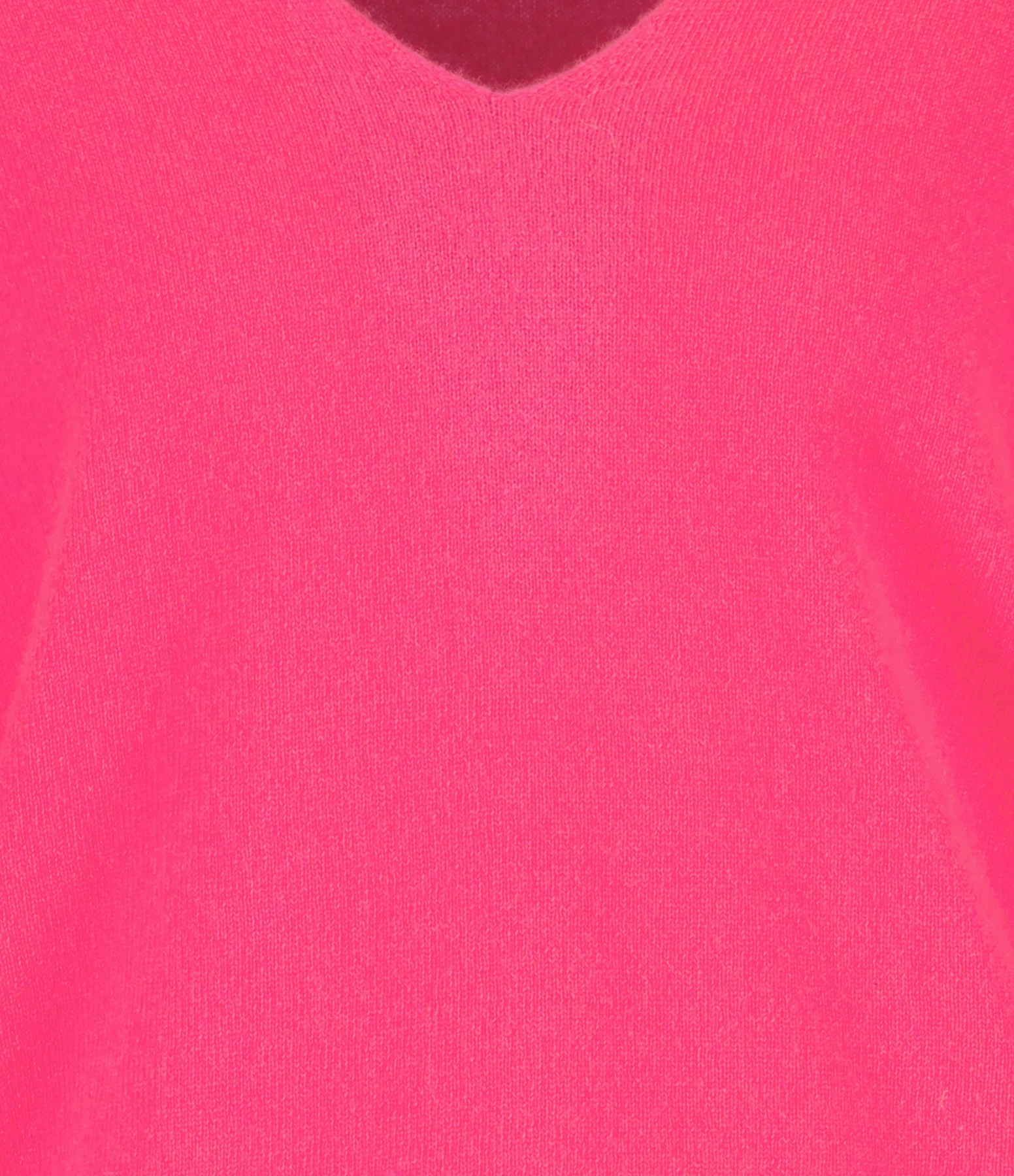 MAJESTIC FILATURES Pull Col V Cachemire Rose Fluo 4 MAJESTIC FILATURES Pull Col V Cachemire Rose Fluo – Image 2